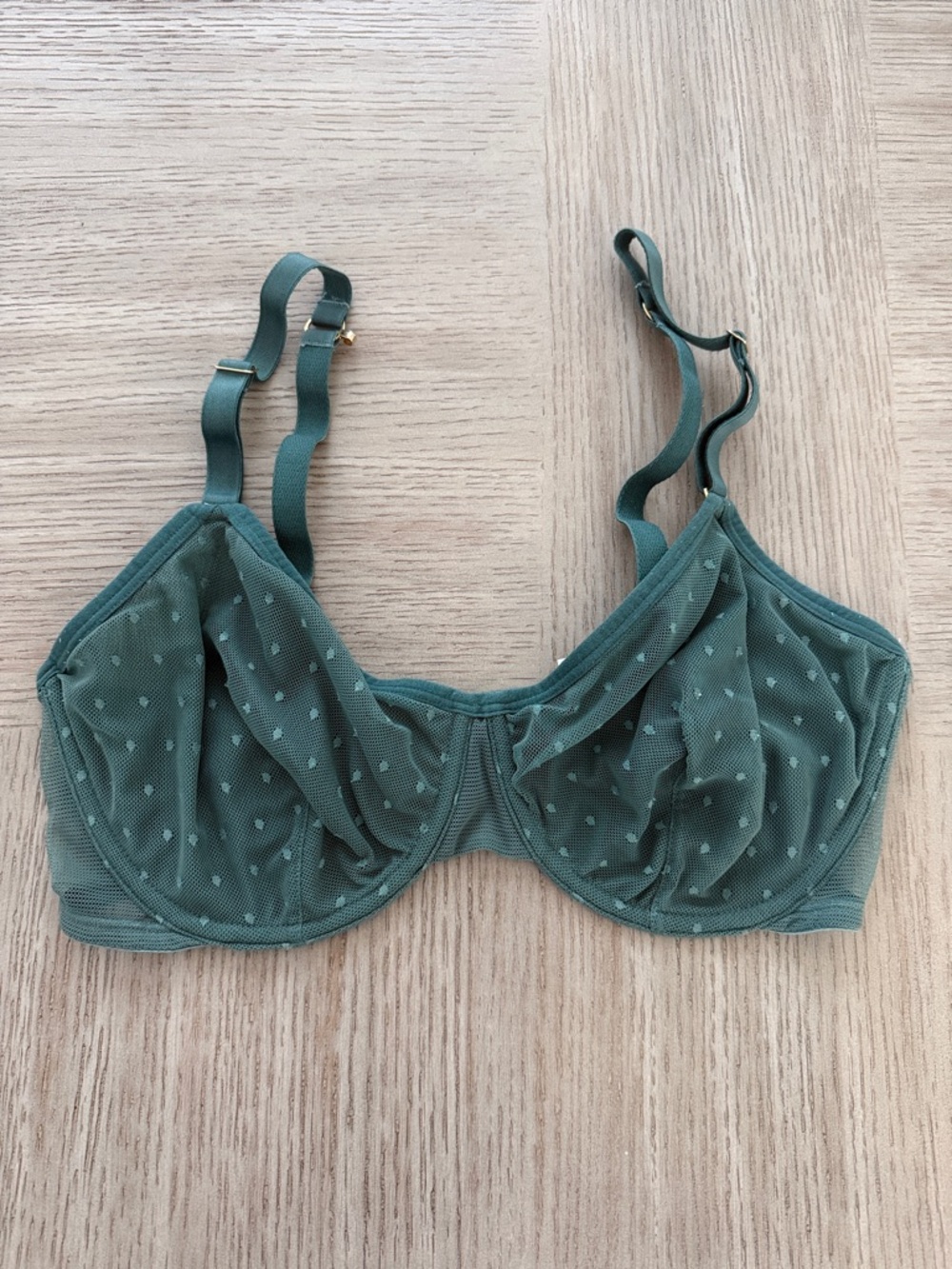 Unbranded Green Sheer Lace Underwire Bra